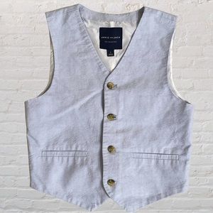 Janie and Jack Ocean Blue Oxford Suit Vest - Spring & Easter